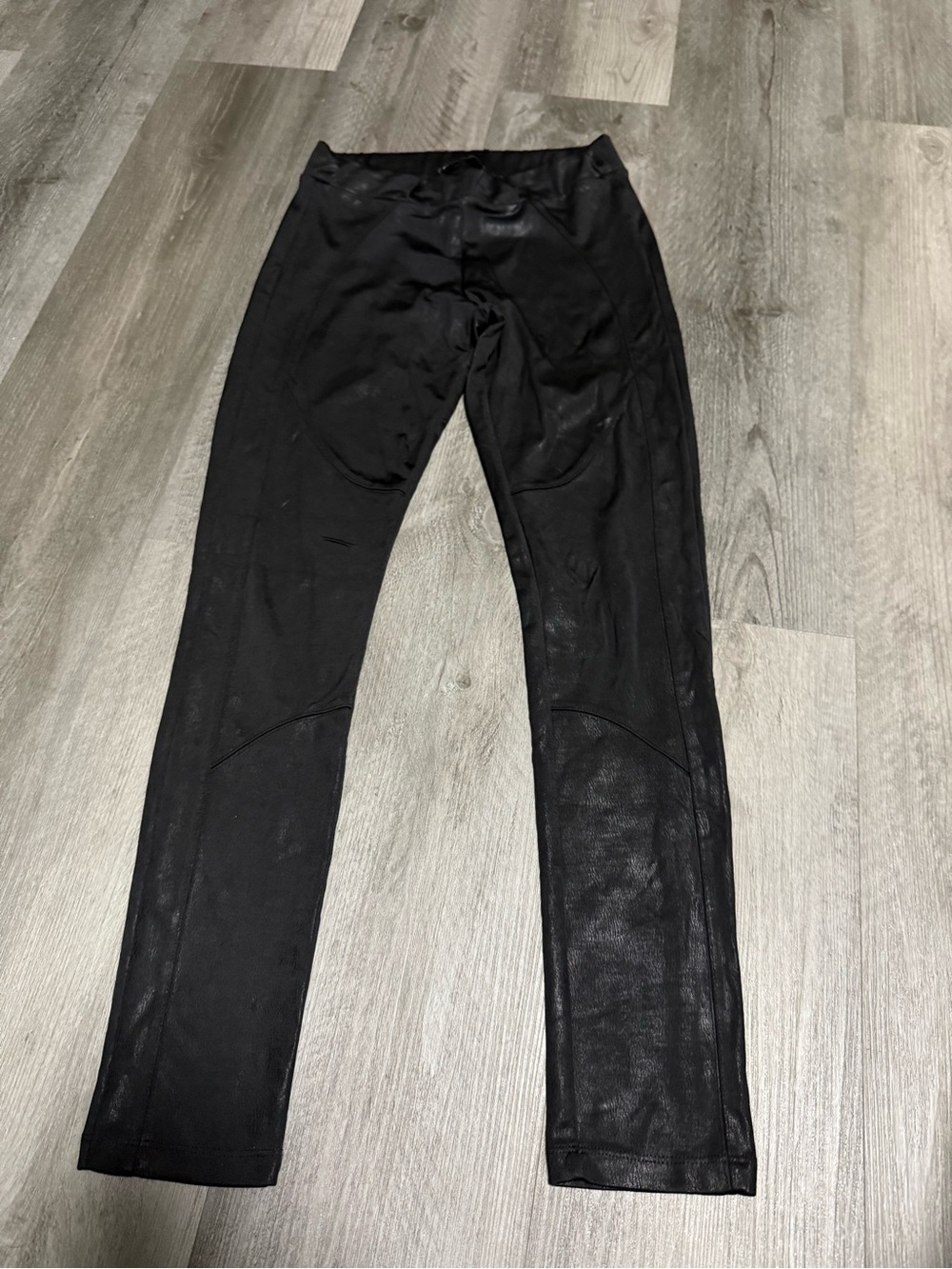 Bebe Black Faux Leather-Look Leggings